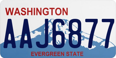 WA license plate AAJ6877