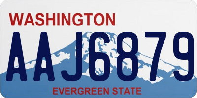 WA license plate AAJ6879