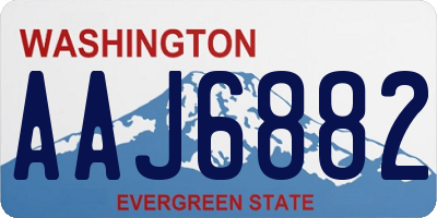 WA license plate AAJ6882