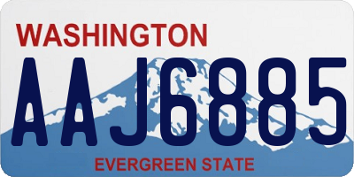 WA license plate AAJ6885