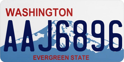 WA license plate AAJ6896