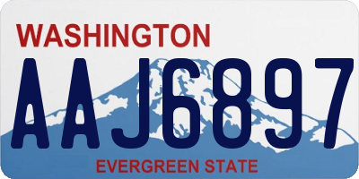 WA license plate AAJ6897