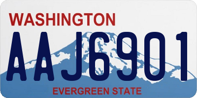WA license plate AAJ6901