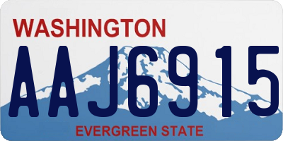 WA license plate AAJ6915