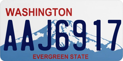 WA license plate AAJ6917