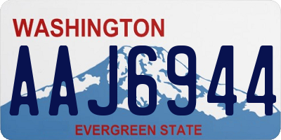 WA license plate AAJ6944