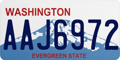 WA license plate AAJ6972