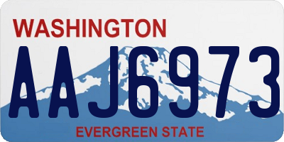 WA license plate AAJ6973