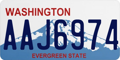 WA license plate AAJ6974