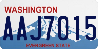 WA license plate AAJ7015