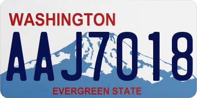 WA license plate AAJ7018