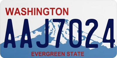 WA license plate AAJ7024