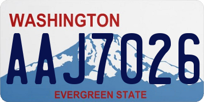 WA license plate AAJ7026