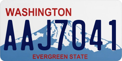 WA license plate AAJ7041