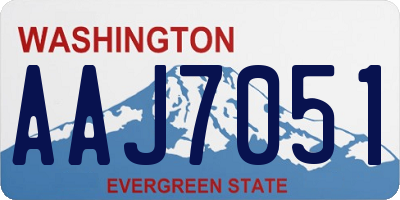 WA license plate AAJ7051