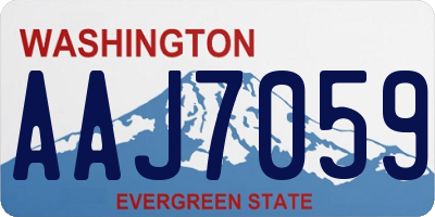 WA license plate AAJ7059