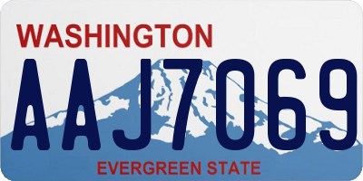 WA license plate AAJ7069