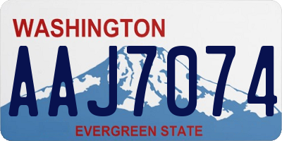 WA license plate AAJ7074