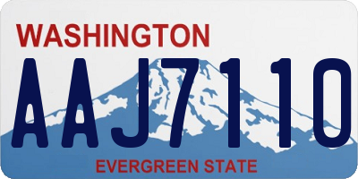 WA license plate AAJ7110