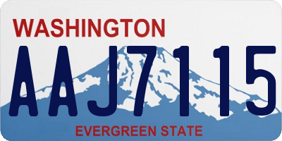 WA license plate AAJ7115