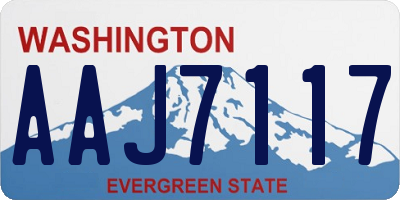 WA license plate AAJ7117