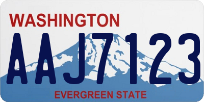 WA license plate AAJ7123