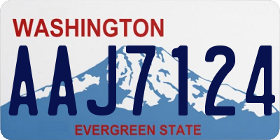 WA license plate AAJ7124
