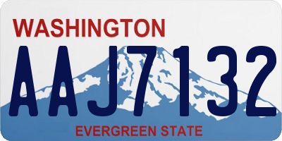 WA license plate AAJ7132