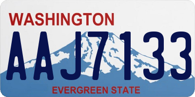 WA license plate AAJ7133