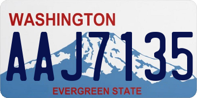 WA license plate AAJ7135