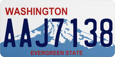 WA license plate AAJ7138