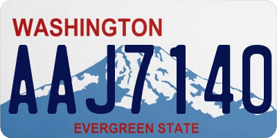 WA license plate AAJ7140