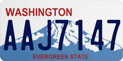 WA license plate AAJ7147