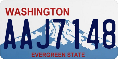 WA license plate AAJ7148