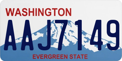 WA license plate AAJ7149