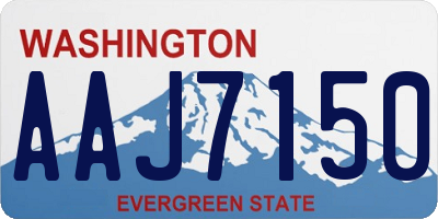 WA license plate AAJ7150