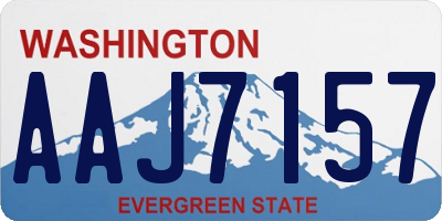 WA license plate AAJ7157