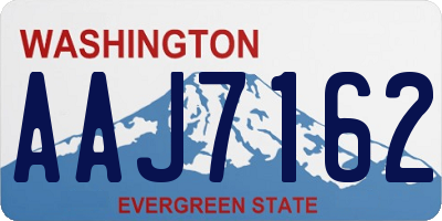 WA license plate AAJ7162