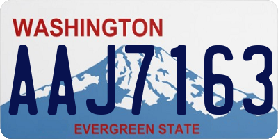 WA license plate AAJ7163