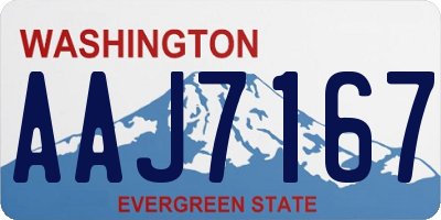 WA license plate AAJ7167