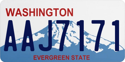 WA license plate AAJ7171