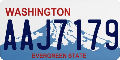 WA license plate AAJ7179