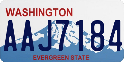 WA license plate AAJ7184