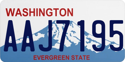 WA license plate AAJ7195