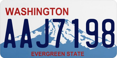 WA license plate AAJ7198