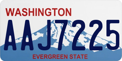 WA license plate AAJ7225