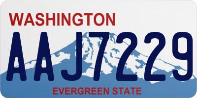 WA license plate AAJ7229