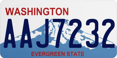 WA license plate AAJ7232