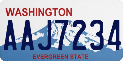 WA license plate AAJ7234