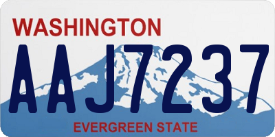WA license plate AAJ7237